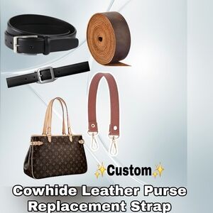 Handmade Cowhide Leather Belts, Purse Straps Etc. Made To Order